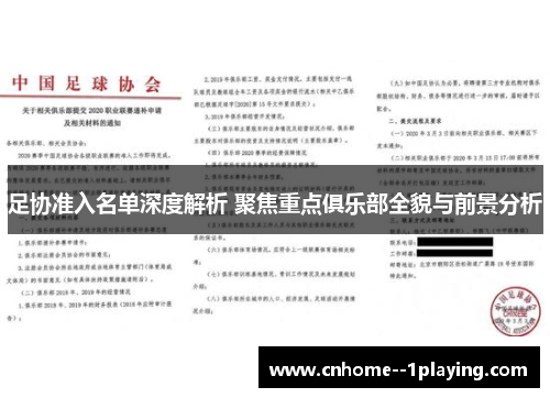 足协准入名单深度解析 聚焦重点俱乐部全貌与前景分析